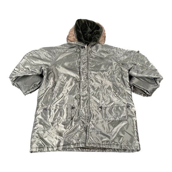 USAF Extreme Cold Weather Type N-3B N3B Parka Coat Hooded Fur Trim Men's Medium - Picture 1 of 12